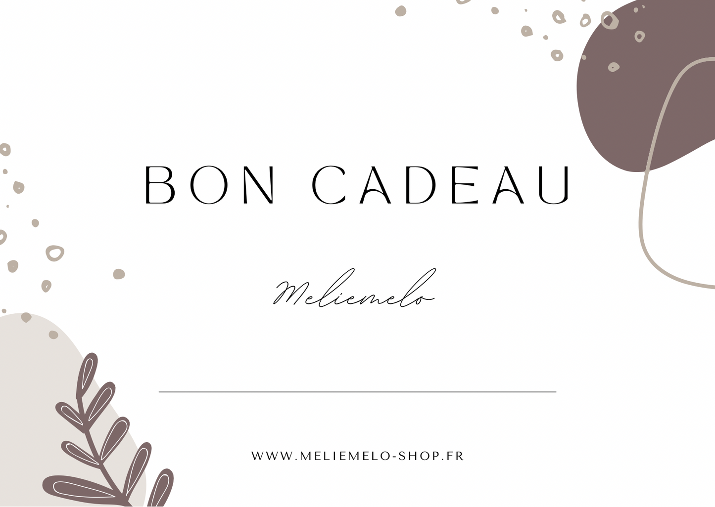 Carte cadeau Melie Melo