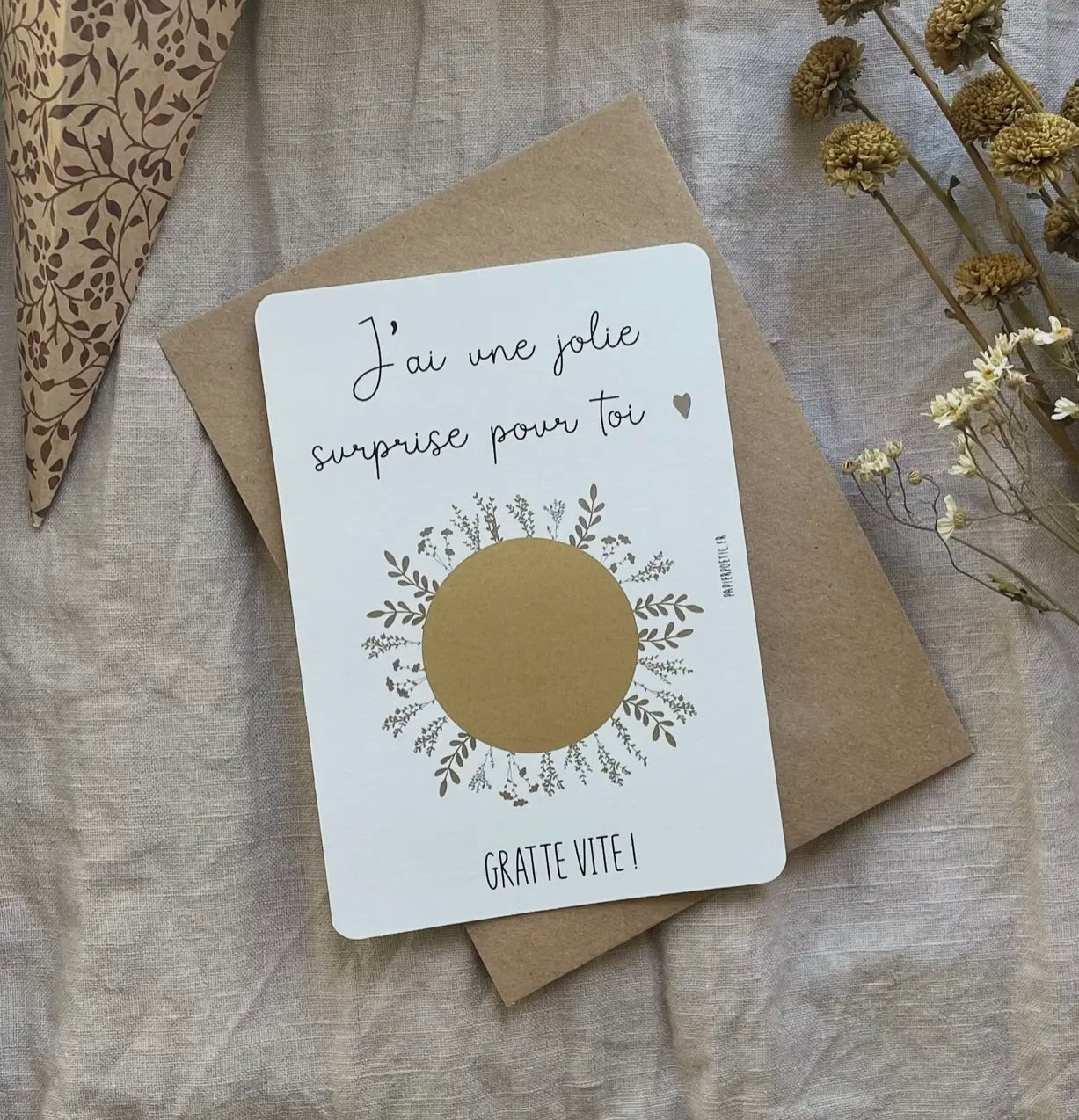 Carte à gratter “papa”