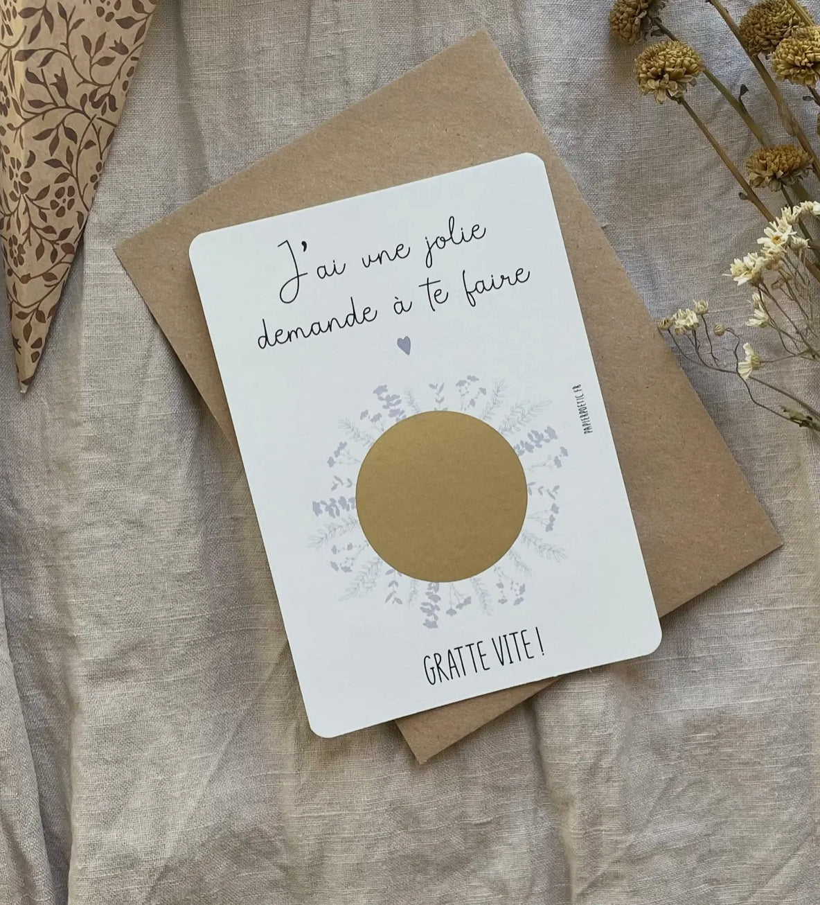 Carte à gratter “marraine”