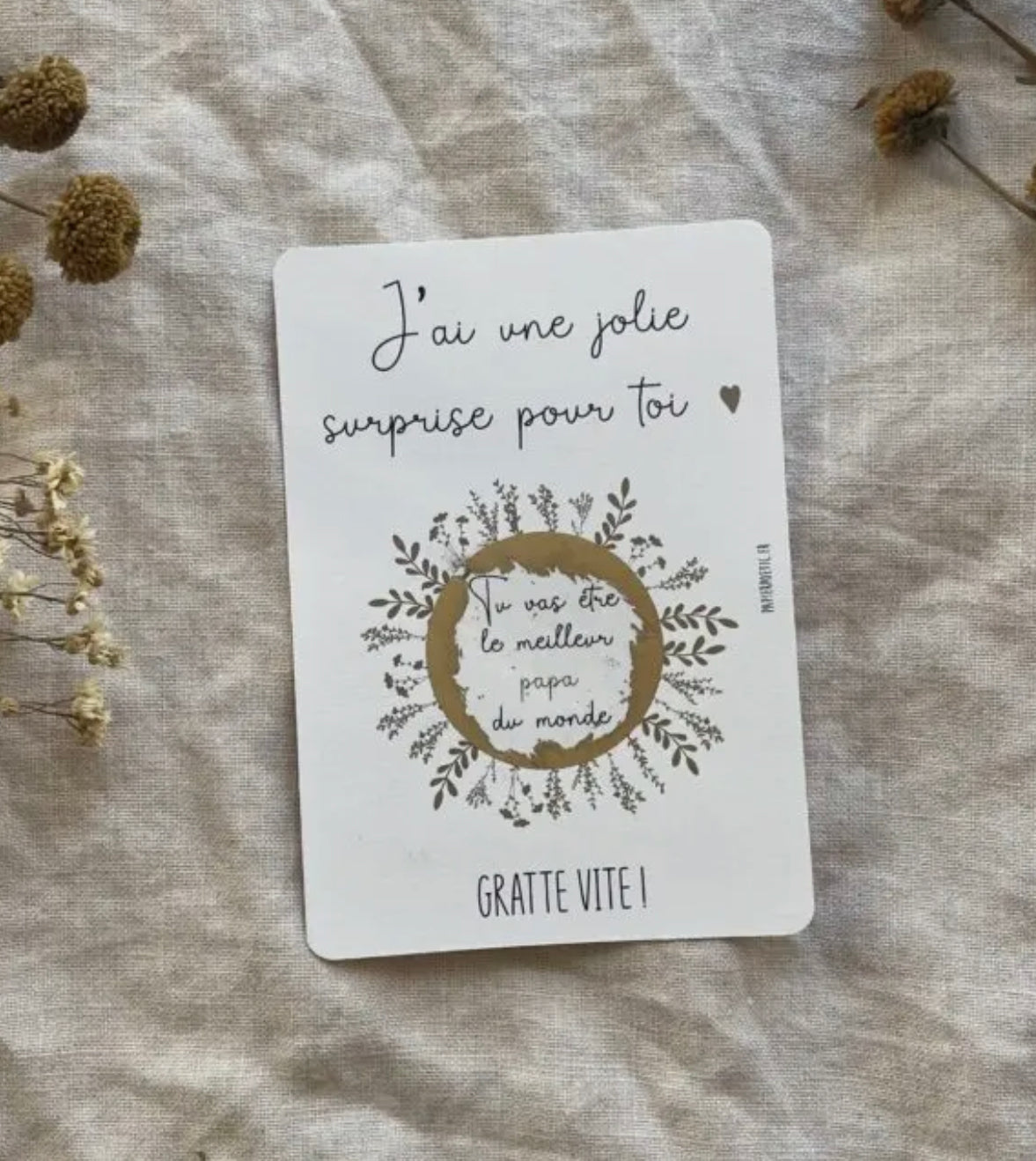 Carte à gratter “papa”