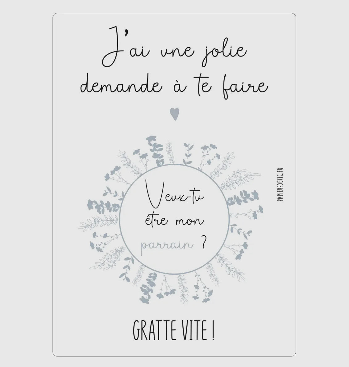 Carte à gratter “parrain”