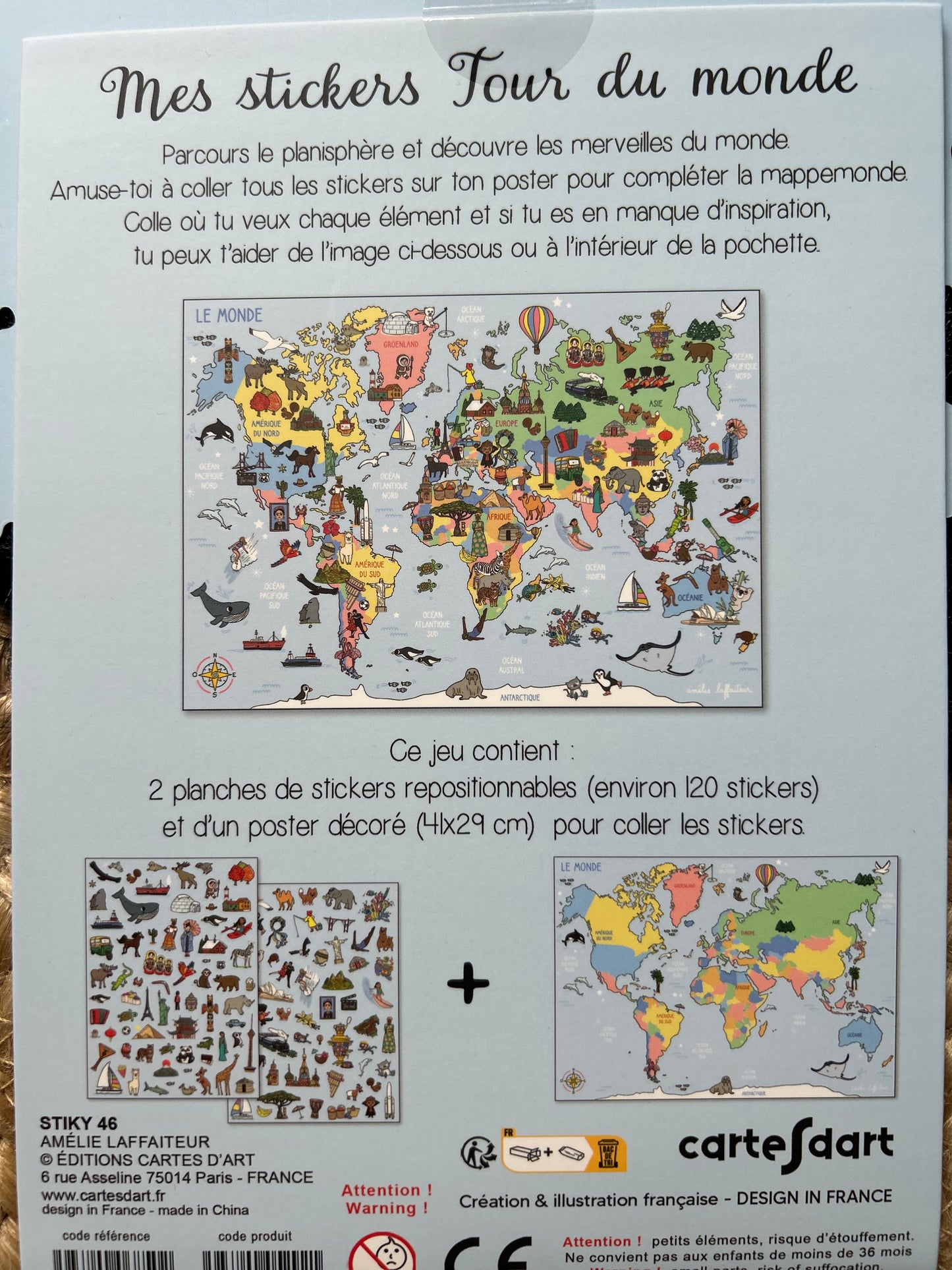 Mes stickers « Tour du monde»