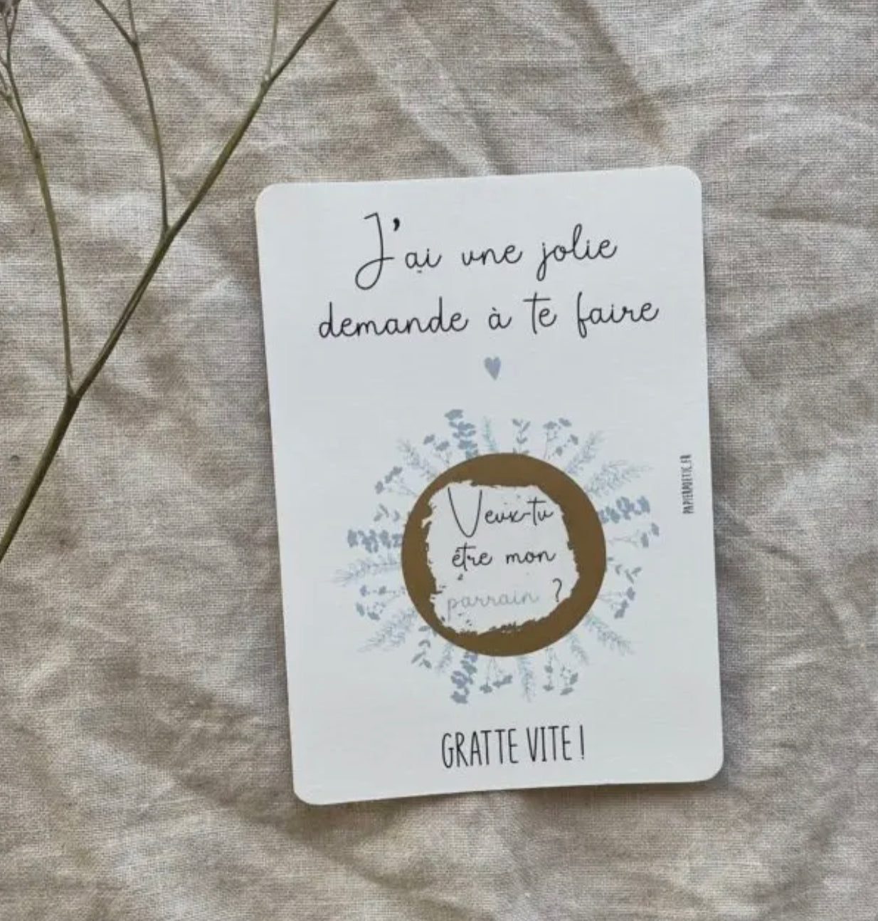 Carte à gratter “parrain”