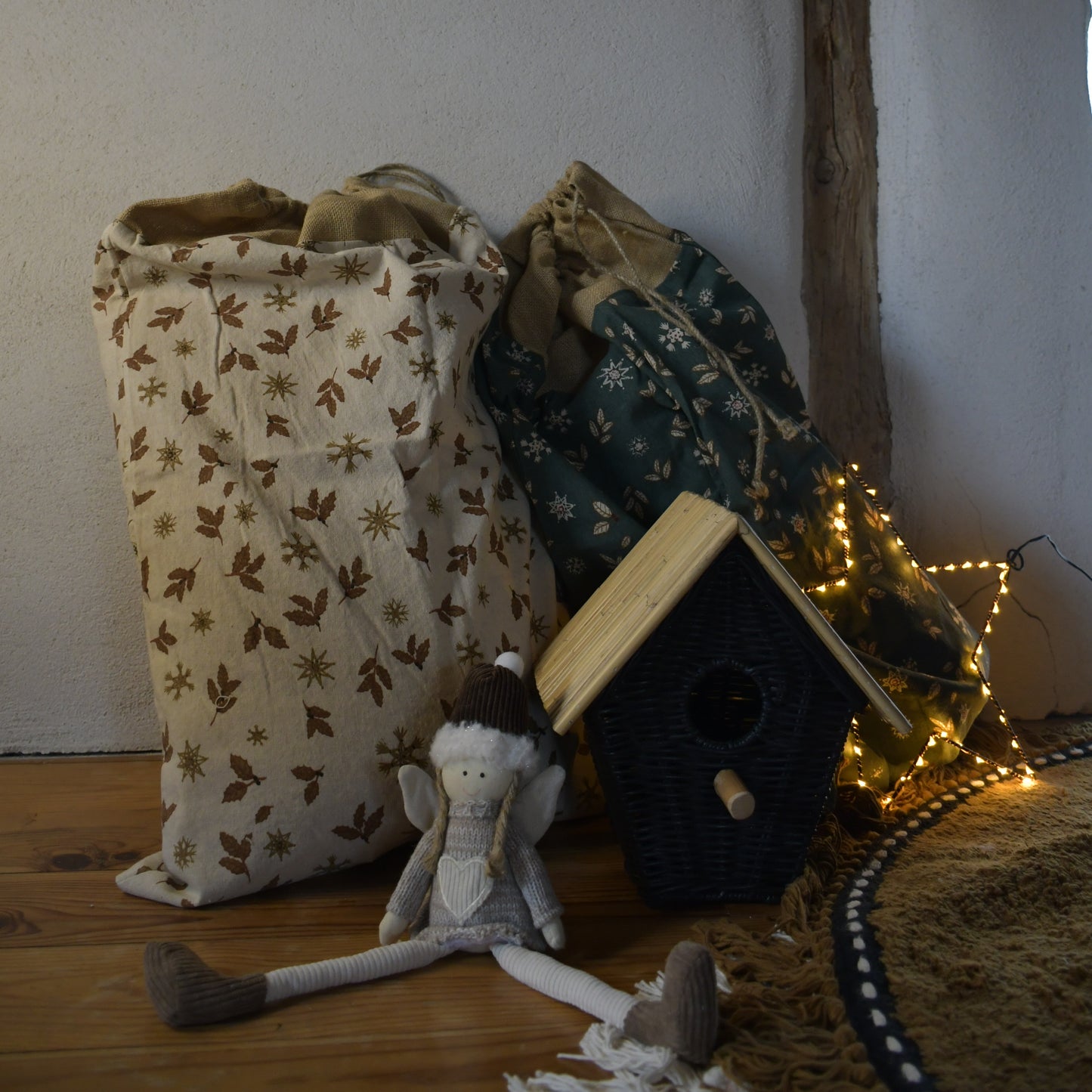 Sac à jouets naturel cannelle