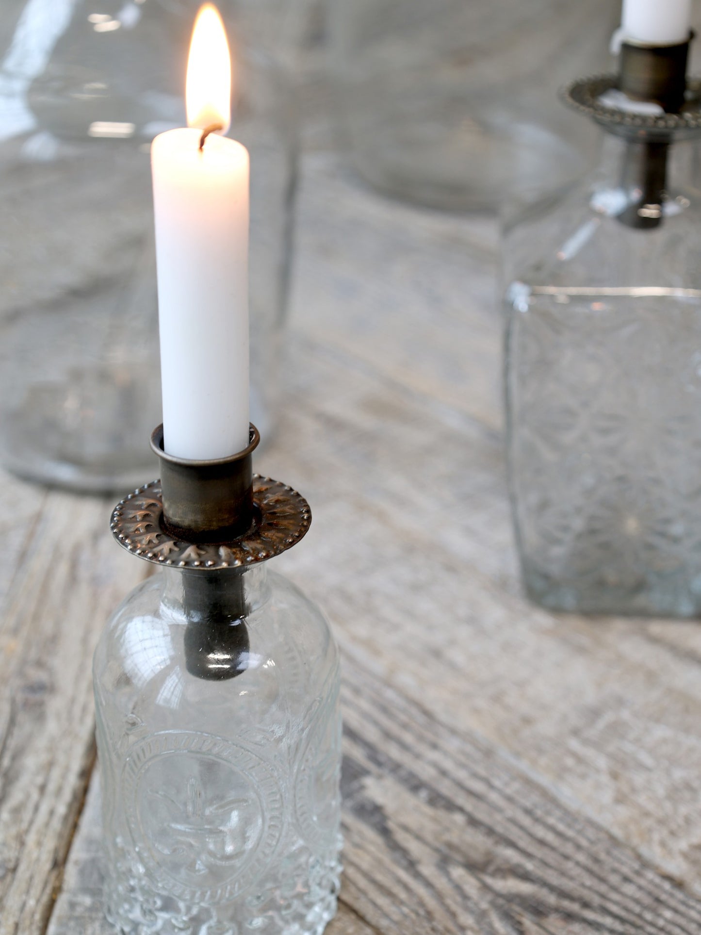 Bougeoir avec décor laiton