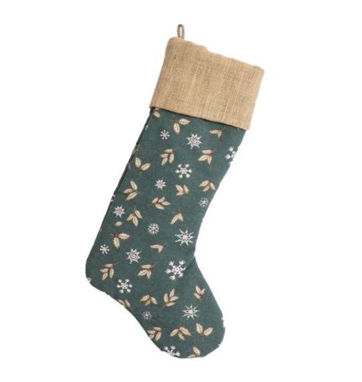 Chaussette de Noël naturel vert