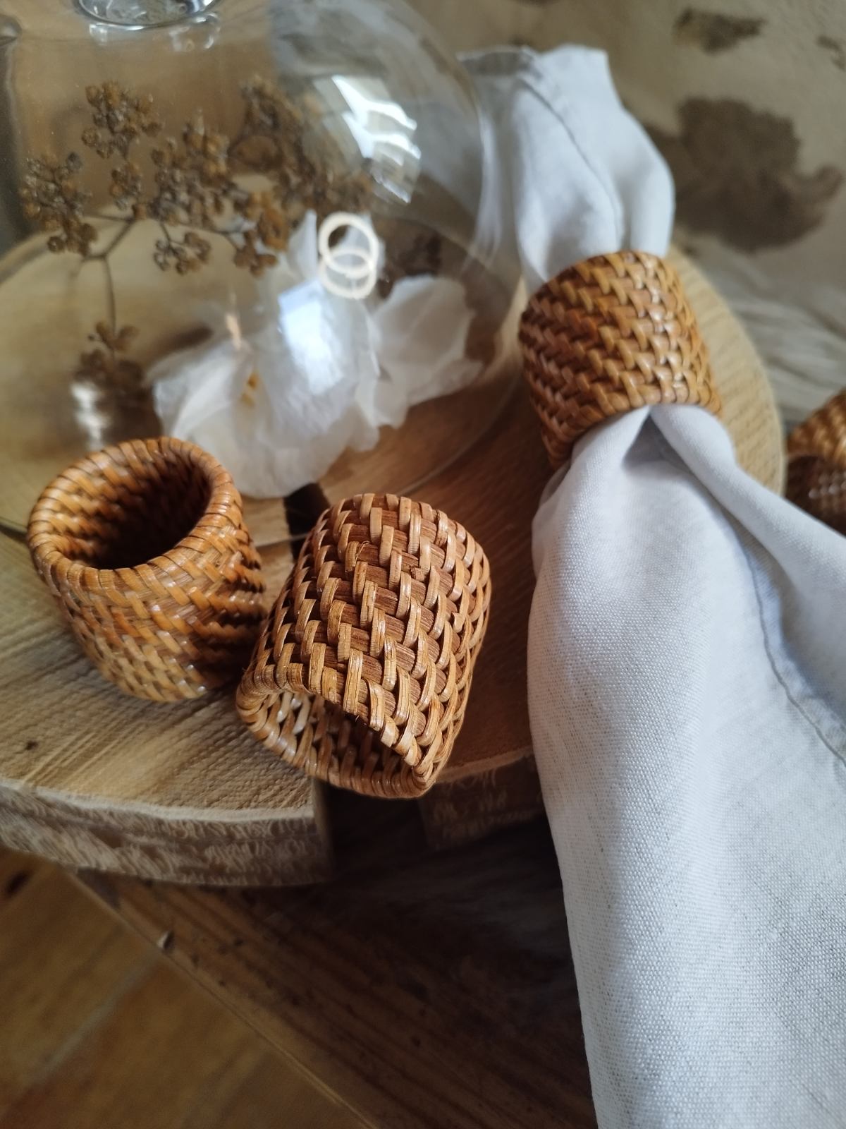 Rond de serviette en rotin