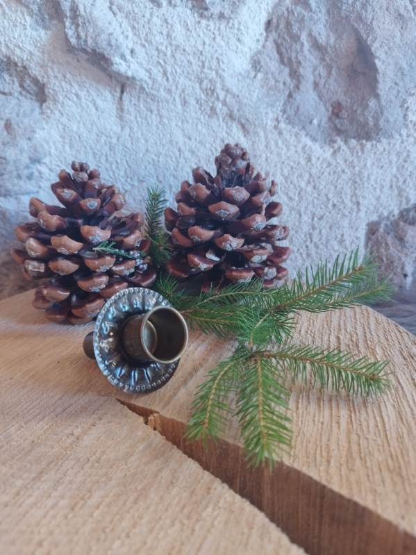 Bougeoir avec décor laiton