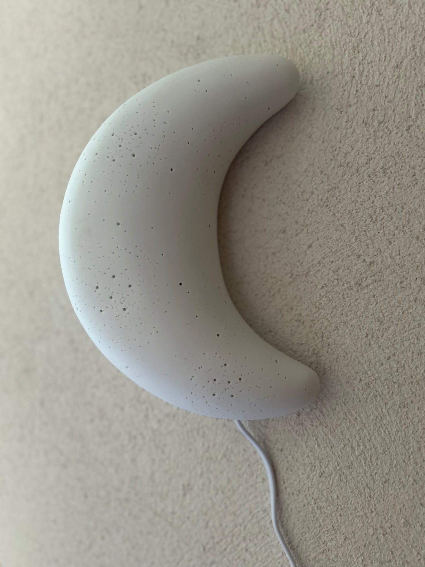 Lampe murale porcelaine lune