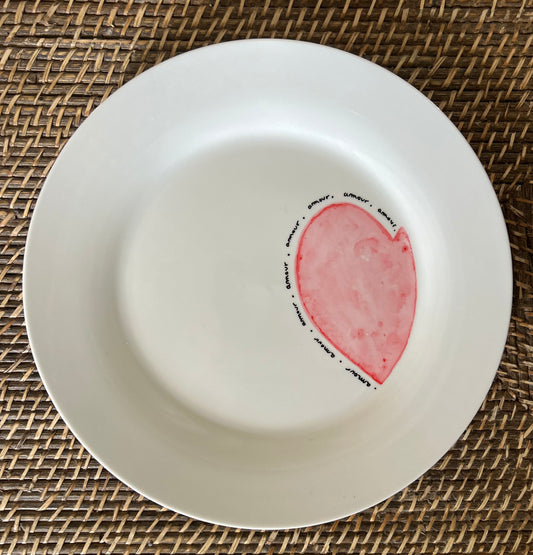 Grande assiette coeur