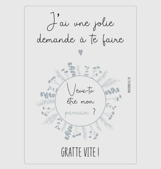 Carte à gratter “parrain”