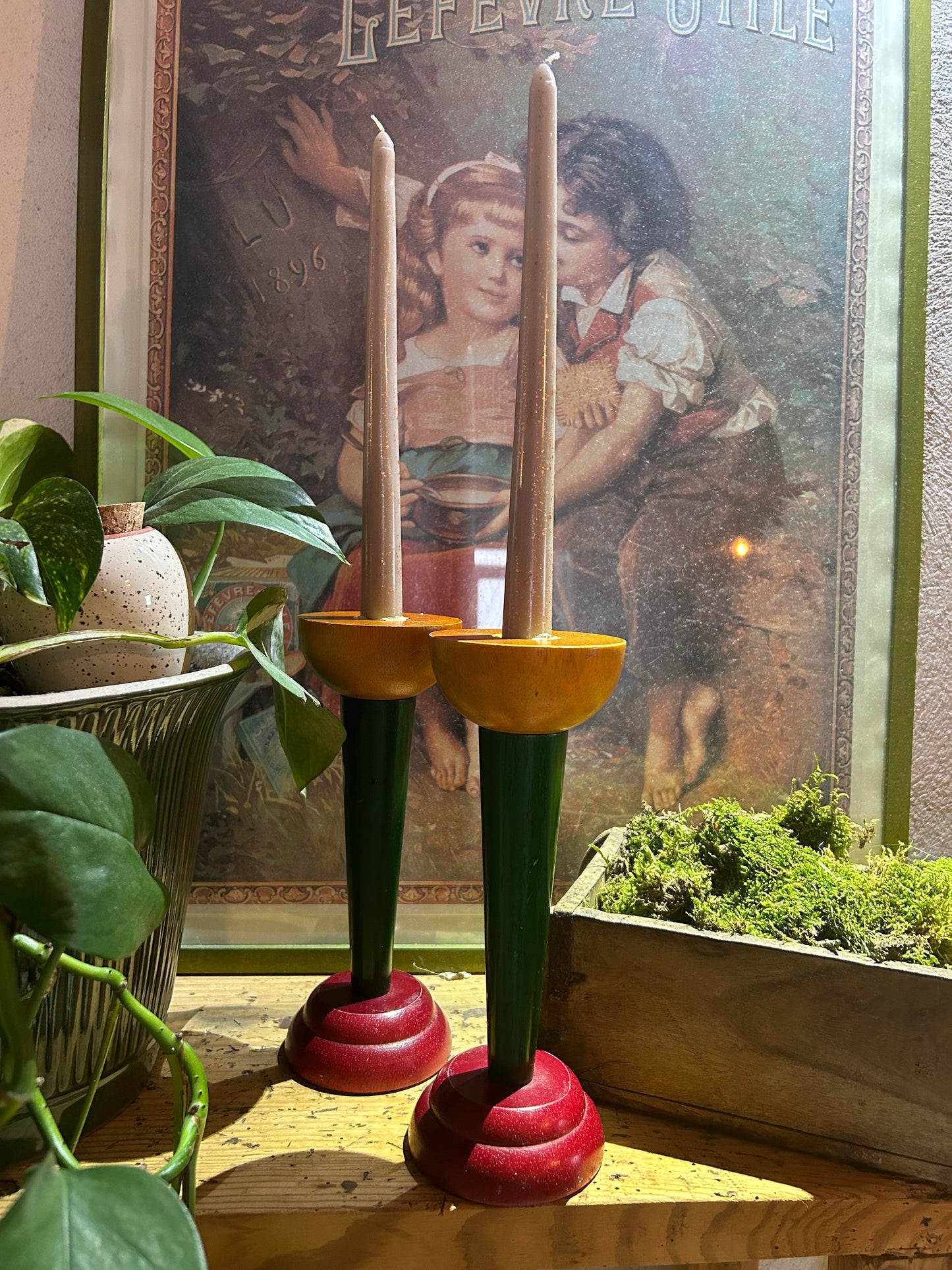 Bougeoirs pop vintage