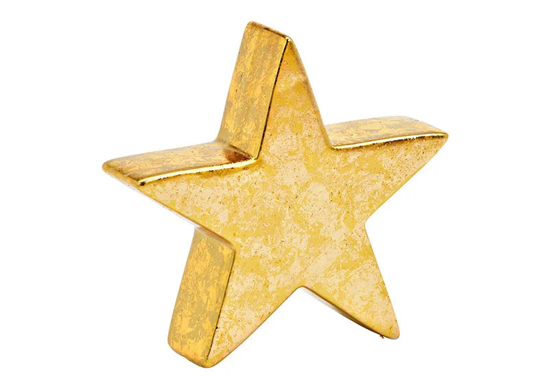 Étoile en céramique or
